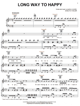 page one of Long Way To Happy (Piano, Vocal & Guitar Chords (Right-Hand Melody))
