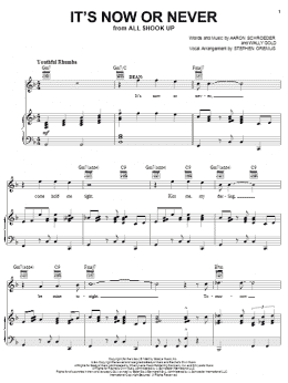 page one of It's Now Or Never (Piano, Vocal & Guitar Chords (Right-Hand Melody))