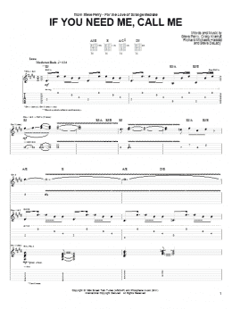 page one of If You Need Me, Call Me (Guitar Tab)