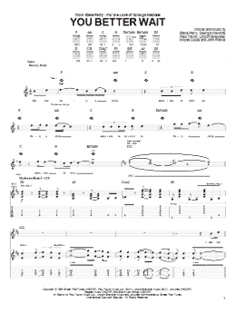 page one of You Better Wait (Guitar Tab)