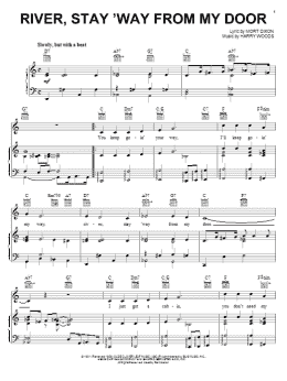 page one of River, Stay 'Way From My Door (Piano, Vocal & Guitar Chords (Right-Hand Melody))