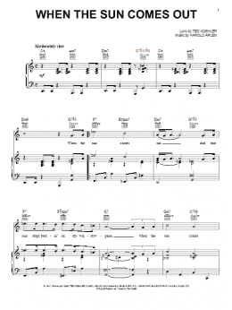 page one of When The Sun Comes Out (Piano, Vocal & Guitar Chords (Right-Hand Melody))