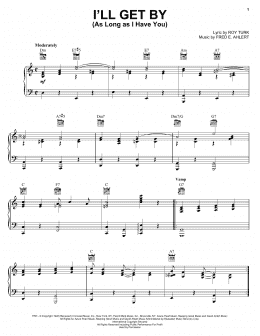 page one of I'll Get By (As Long As I Have You) (Piano, Vocal & Guitar Chords (Right-Hand Melody))