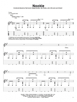 page one of Nookie (Guitar Tab (Single Guitar))