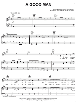 page one of A Good Man (Piano, Vocal & Guitar Chords (Right-Hand Melody))