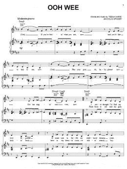 page one of Ooh Wee (Piano, Vocal & Guitar Chords (Right-Hand Melody))