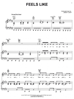 page one of Feels Like (Piano, Vocal & Guitar Chords (Right-Hand Melody))
