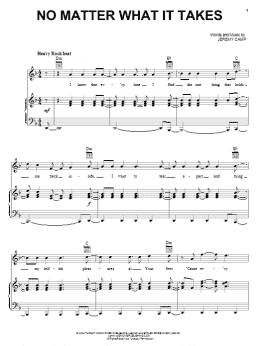 page one of No Matter What It Takes (Piano, Vocal & Guitar Chords (Right-Hand Melody))