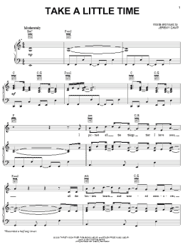 page one of Take A Little Time (Piano, Vocal & Guitar Chords (Right-Hand Melody))