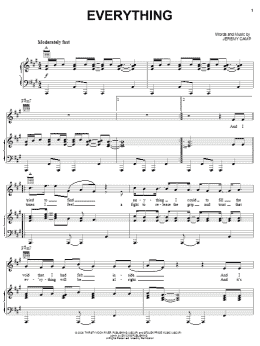 page one of Everything (Piano, Vocal & Guitar Chords (Right-Hand Melody))