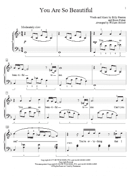 page one of You Are So Beautiful (Educational Piano)