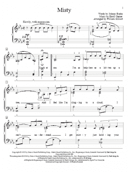 page one of Misty (Educational Piano)