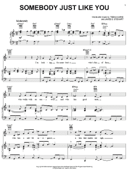 page one of Somebody Just Like You (Piano, Vocal & Guitar Chords (Right-Hand Melody))