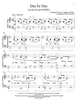 page one of Day By Day (from Godspell) (Educational Piano)
