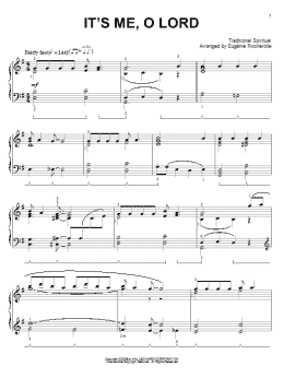 page one of It's Me, O Lord (Piano Solo)