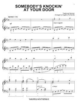 page one of Somebody's Knockin' At Your Door (Piano Solo)