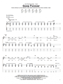 page one of Gone Forever (Guitar Tab)