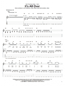page one of It's All Over (Guitar Tab)