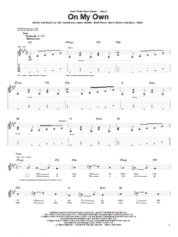 page one of On My Own (Guitar Tab)