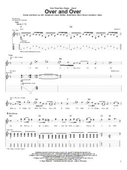 page one of Over And Over (Guitar Tab)