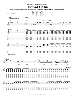 page one of Untitled Finale (Guitar Tab)