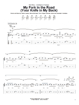 page one of My Fork In The Road (Your Knife In My Back) (Guitar Tab)