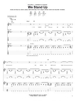 page one of We Stand Up (Guitar Tab)