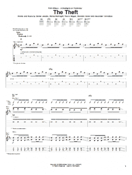 page one of The Theft (Guitar Tab)