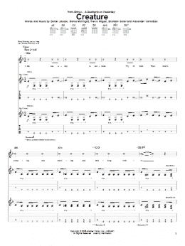 page one of Creature (Guitar Tab)