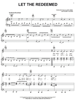 page one of Let The Redeemed (Piano, Vocal & Guitar Chords (Right-Hand Melody))