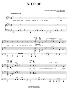 page one of Step Up (Piano, Vocal & Guitar Chords (Right-Hand Melody))