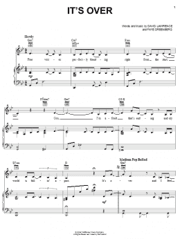 page one of It's Over (Piano, Vocal & Guitar Chords (Right-Hand Melody))