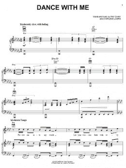 page one of Dance With Me (Piano, Vocal & Guitar Chords (Right-Hand Melody))