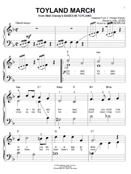 page one of Toyland March (from Babes In Toyland) (Big Note Piano)