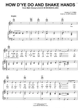 page one of How D'ye Do And Shake Hands (Piano, Vocal & Guitar Chords (Right-Hand Melody))