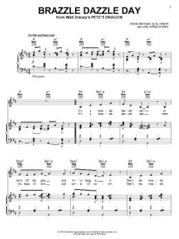 page one of Brazzle Dazzle Day (Piano, Vocal & Guitar Chords (Right-Hand Melody))
