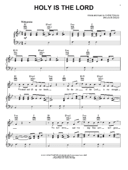 page one of Holy Is The Lord (Piano, Vocal & Guitar Chords (Right-Hand Melody))