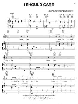 page one of I Should Care (Piano, Vocal & Guitar Chords (Right-Hand Melody))