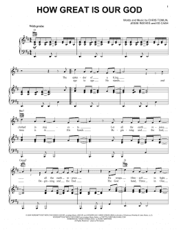 page one of How Great Is Our God (Piano, Vocal & Guitar Chords (Right-Hand Melody))
