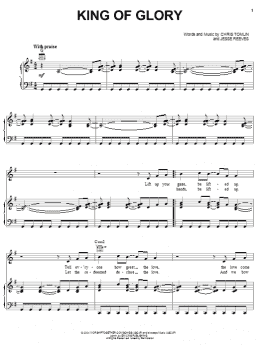 page one of King Of Glory (Piano, Vocal & Guitar Chords (Right-Hand Melody))