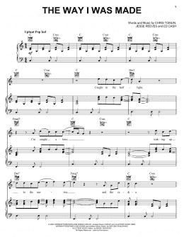 page one of The Way I Was Made (Piano, Vocal & Guitar Chords (Right-Hand Melody))