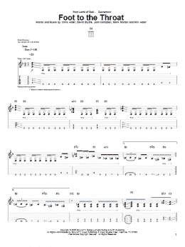 page one of Foot To The Throat (Guitar Tab)