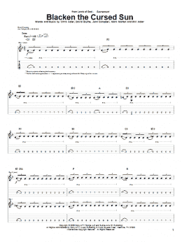 page one of Blacken The Cursed Sun (Guitar Tab)