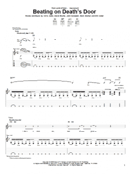page one of Beating On Death's Door (Guitar Tab)