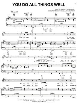 page one of You Do All Things Well (Piano, Vocal & Guitar Chords (Right-Hand Melody))