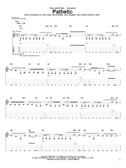 page one of Pathetic (Guitar Tab)
