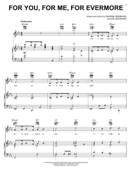 page one of For You, For Me, For Evermore (Piano, Vocal & Guitar Chords (Right-Hand Melody))