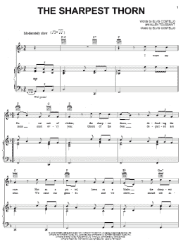 page one of The Sharpest Thorn (Piano, Vocal & Guitar Chords (Right-Hand Melody))