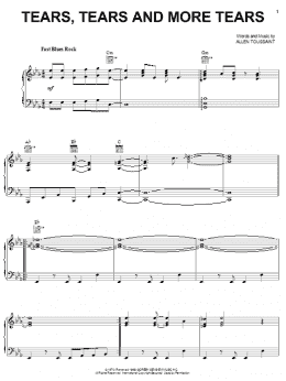 page one of Tears, Tears And More Tears (Piano, Vocal & Guitar Chords (Right-Hand Melody))