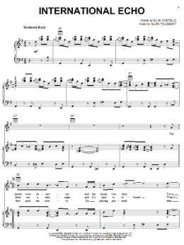 page one of International Echo (Piano, Vocal & Guitar Chords (Right-Hand Melody))